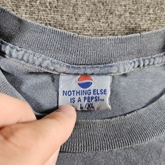 Vintage Pepsi Shirt Mens L/XL Gray 100 Percent Guaranteed Graphic T-Shirt 90s