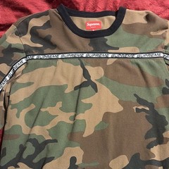 Supreme Reflective Taping L/S Top Size M Woodland Camo