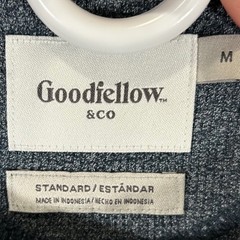 Goodfellow & Co Mens Dark Gray Waffle Knit Henley Long Sleeve Shirt Medium