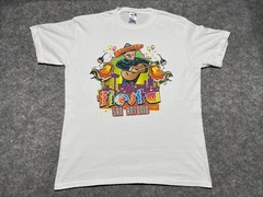 Vintage FIESTA San Antonio Sombrero Shirt White Medium Party mariachi Celebrate