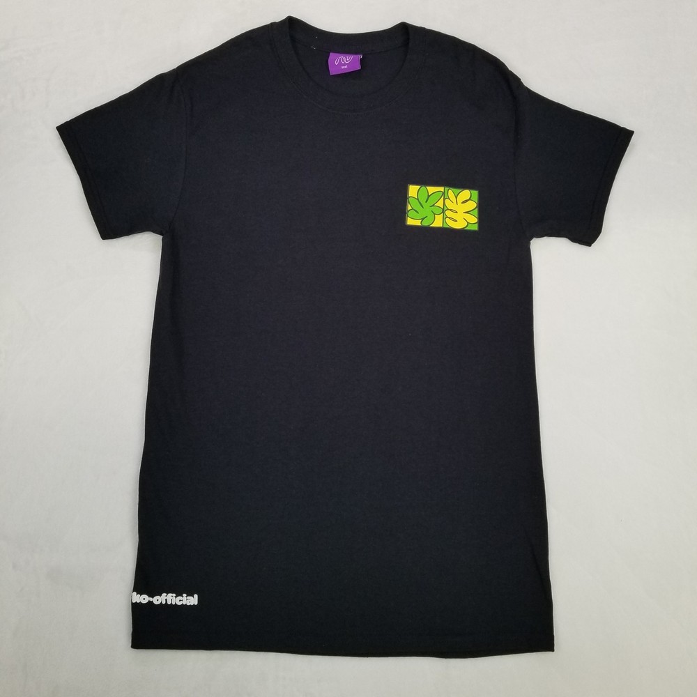 Ko Official Men’s Black Monstera Leaf Graphic T-Shirt Size Small Classic Casual