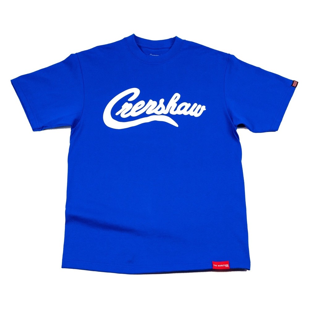 NEW The Marathon Clothing Men’s T-Shirt Limited Edition Crenshaw Tee ROYAL/WHITE