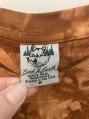 Vintage Back To Earth Tie Dye Lion Print Brown Short Sleeve Shirt Adult Sz M