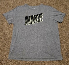 The Nike Tee Gray Black Yellow Mens Large T-Shirt