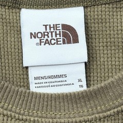 The North Face Waffle Knit Thermal Shirt Mens XL Olive Green Long Sleeve A5A8F
