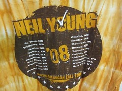 NEIL YOUNG OFFICIAL MERCH N.A. FALL TOUR 2008 CONCERT MUSIC SHIRT EXTRA LARGE