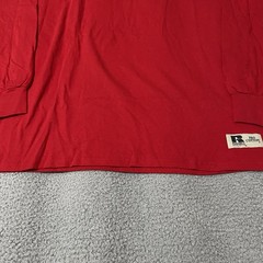 Vintage Russell Athletic Mock Neck Shirt Mens 2XL XXL Red Pro Cotton Blank NEW