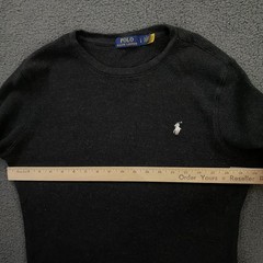 Polo Ralph Lauren Waffle Knit T-Shirt Mens Large Stretch Pony Sleep Lounge Gray