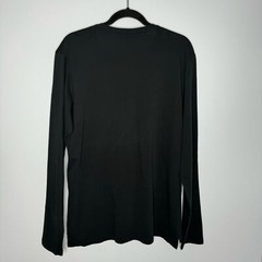 THE KOOPLES Zip Shoulder Long Sleeve Jersey Tee In Black Men’s Large