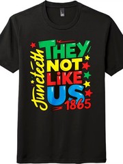 Retro Graffiti “They Not Like Us” Juneteenth 1865 Tee
