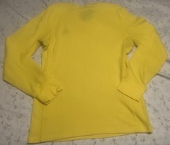 Express Design Studio Thermal Waffle Pullover Long Sleeve Shirt Mens sz M Yellow