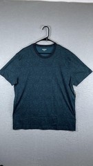 Goodthreads Shirt Mens XL Green Black Wave Stripe Crewneck Casual Short Sleeve
