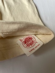 Non Stock Knitting Mills T-Shirt Men’s Large Cream Yellow Made in USA