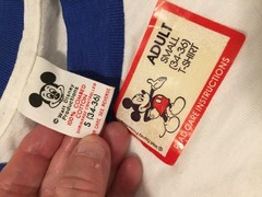 Vintage Disney Donald Duck Shirt Mens S White Ringer Walt Disney Tee NOS