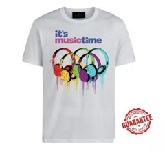 Beautiful headphone t-shirt music style t-shirt music time white unisex t-shirt