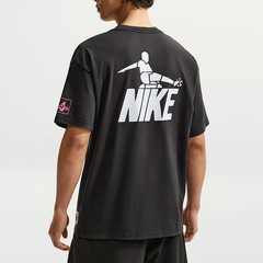 Nike Sportswear T Shirts Men’s Gray Black Crew Neck Moderate IR5775-045 Size