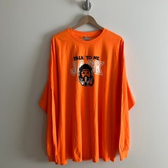 Gildan T-Shirt Men’s 3XL Bright Orange New Graphic Print Long Sleeve