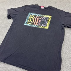 Gotcha Vintage Graphic Tee Rainbow Gradient Logo Wave Border T-Shirt Size Large