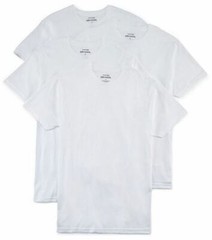 Stafford 4-Pack Men’s Dry+Cool Blended Cotton Crew-Neck T-Shirts White
