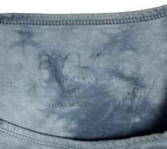 BYLT Men’s Drop Cut 100% Cotton S/S T-Shirt Blue Tie Dye • 2XL