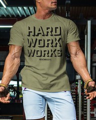 049. Hard Work Works Funny Workout Gym T-Shirt for Men