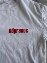 RARE! Abercrombie Fitch HBO The Sopranos L Gangster Mafia Family White T-Shirt