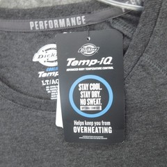 Dickies Men’s Temp-iQ Performance Cooling T-Shirt LT Gray Short Sleeve Tee New