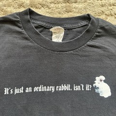 Choice Apparel Mens Large Black Monty Python Movie Tee Just An Ordinary Rabbit