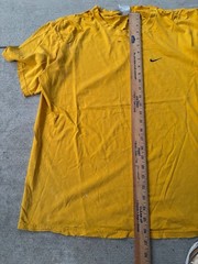 Vintage Y2K Nike Mini Swoosh Embroidered Yellow T-Shirt