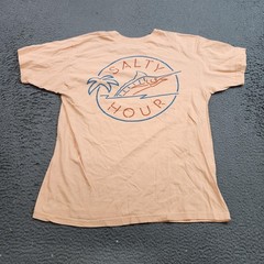 Salt Life Shirt Mens Medium Orange Salty Hour Marlin Graphic Tee Beach Fishing