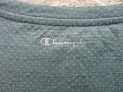 Champion Shirt Medium Adult Blue Lightweight Stretch Logo Performance Gym Mens M