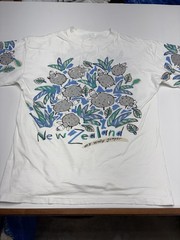 Vintage New Zealand Wooly Jumper Sheep Shirt Large White Kiwi 90s 80s Tourist