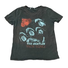 Elizabeth and James The Beatles Rubber Soul Graphic T-Shirt Black Size XS Cotton