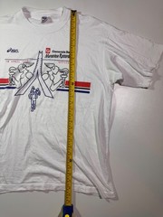 Vintage Asics Marathon Rotterdam 18th April 1999 White T-Shirt Mens Size Large