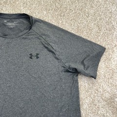 Under Armour The Tech Tee Shirt Mens Size Large Gray Short Sleeve Raglan 1326413