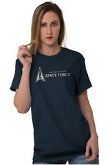 Military United States Space Force USSF Logo Womens or Mens Crewneck T Shirt Tee