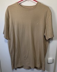 American Eagle Super Soft Standard Fit Tan T Shirt Sz Large Excellent Condition
