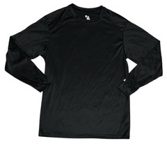 Badger Sport Men’s Size Medium Shirt Black Long Sleeve Moisture Wicking