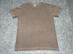 Brown Blank Comfort Colors contrast stitching Grunge Skater DIY Medium Shirt Y2K