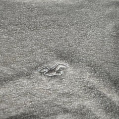 Hollister Mens Must-Have Collection Grey Heather Embroidered Logo T-Shirt Large