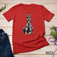 Watercolor Portrait Doberman Pinscher For Dog Owners Unisex T-shirt