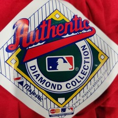 Majestic Mlb Cincinatti Reds Turtleneck Shirt Adult L Lg Cotton Blend Red 162