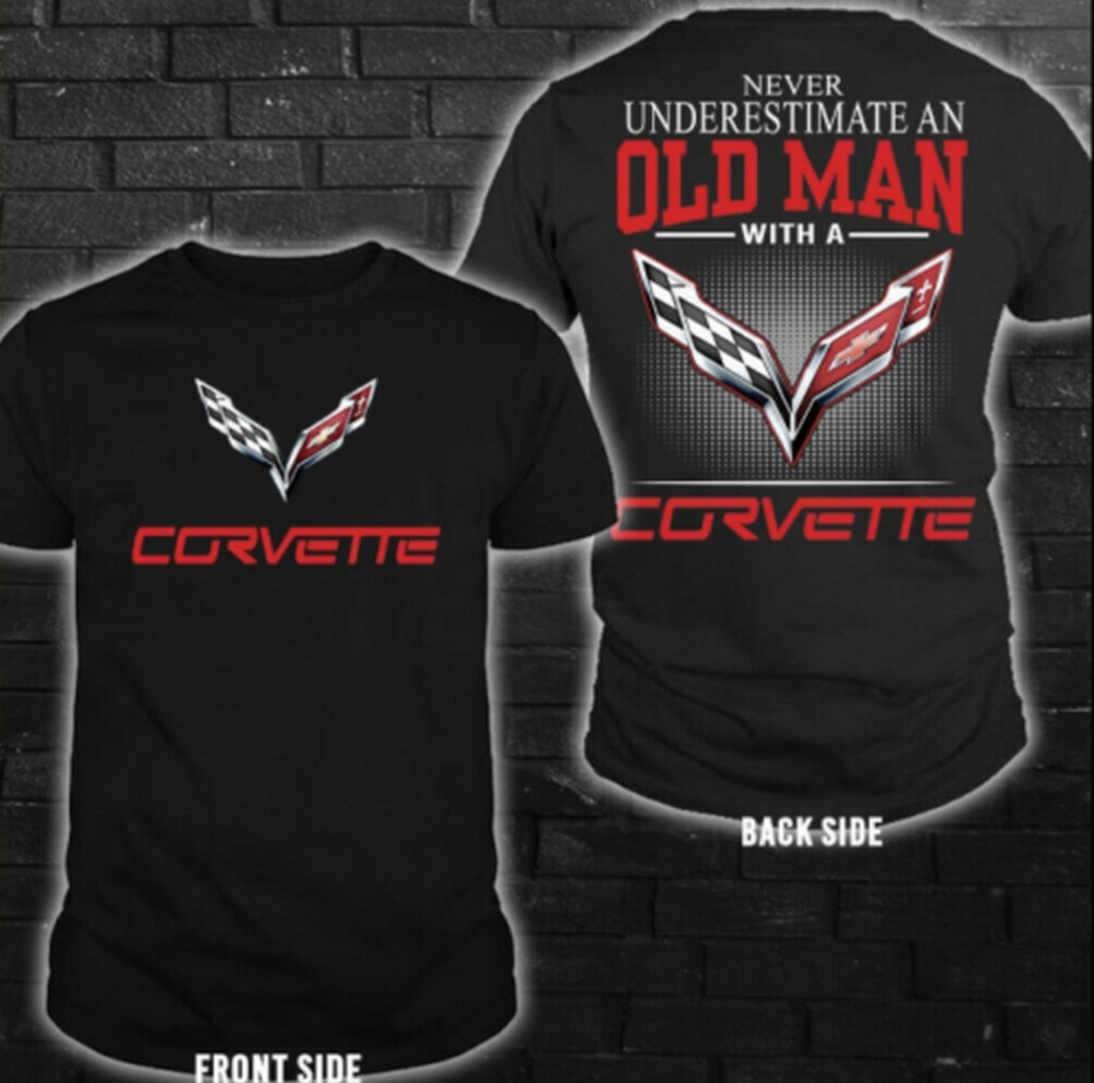 Corvette C7Z06Z07Never Underestimate An Old Man With A Men_s 3D T-Shirt Hot Gift