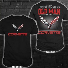 Corvette C7Z06Z07Never Underestimate An Old Man With A Men_s 3D T-Shirt Hot Gift