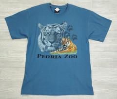 NEW Vintage Peoria Zoo Shirt Large Tiger Graphic Big Cat Full Front Print Unisex