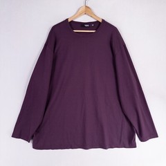 Murano T Shirt Men 4XT Dark Purple Liquid Cotton Long Sleeve Casual Soft Comfort