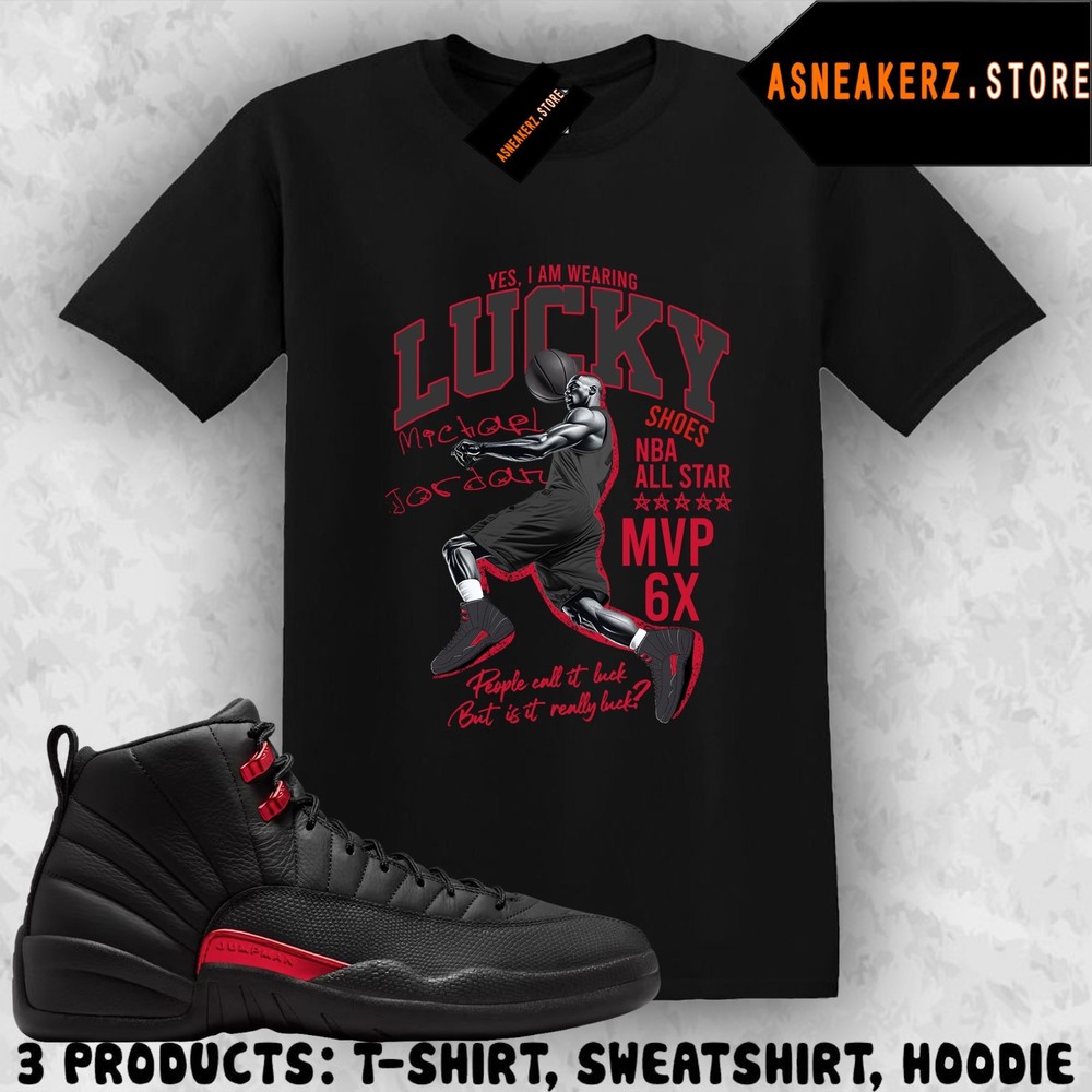 Tee Shirt Matching AJ 12 Bloodline 2026 Match Sneaker Lucky Player MJ 23 T-Shirt