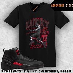 Tee Shirt Matching AJ 12 Bloodline 2026 Match Sneaker Lucky Player MJ 23 T-Shirt