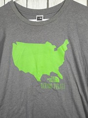 The North Face T Shirt Men XXL Grey Green Backyard Project USA
