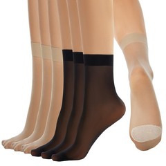 12 Pairs Sheer Socks Ankle High Run Resistant 20D Thin Nylon Socks for Women